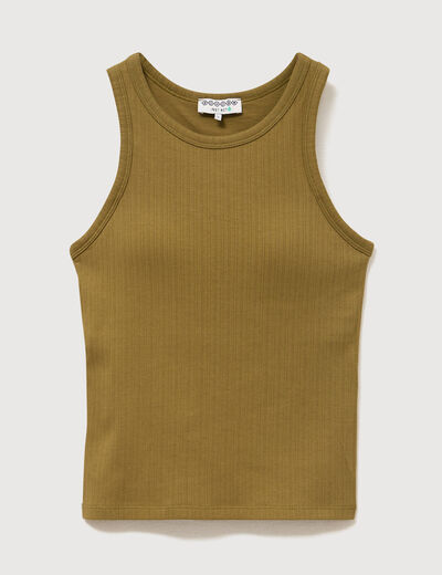 D&eacute;bardeur 2 en 1 avec brassi&egrave;re int&eacute;gr&eacute;e vert kaki femme