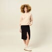 Sweat à capuche orange corail femme