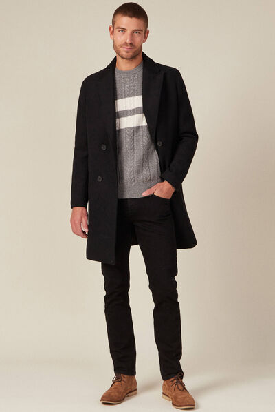 Pull éco-responsable gris foncé homme