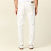 Jeans straight taille tapered denim blanc homme