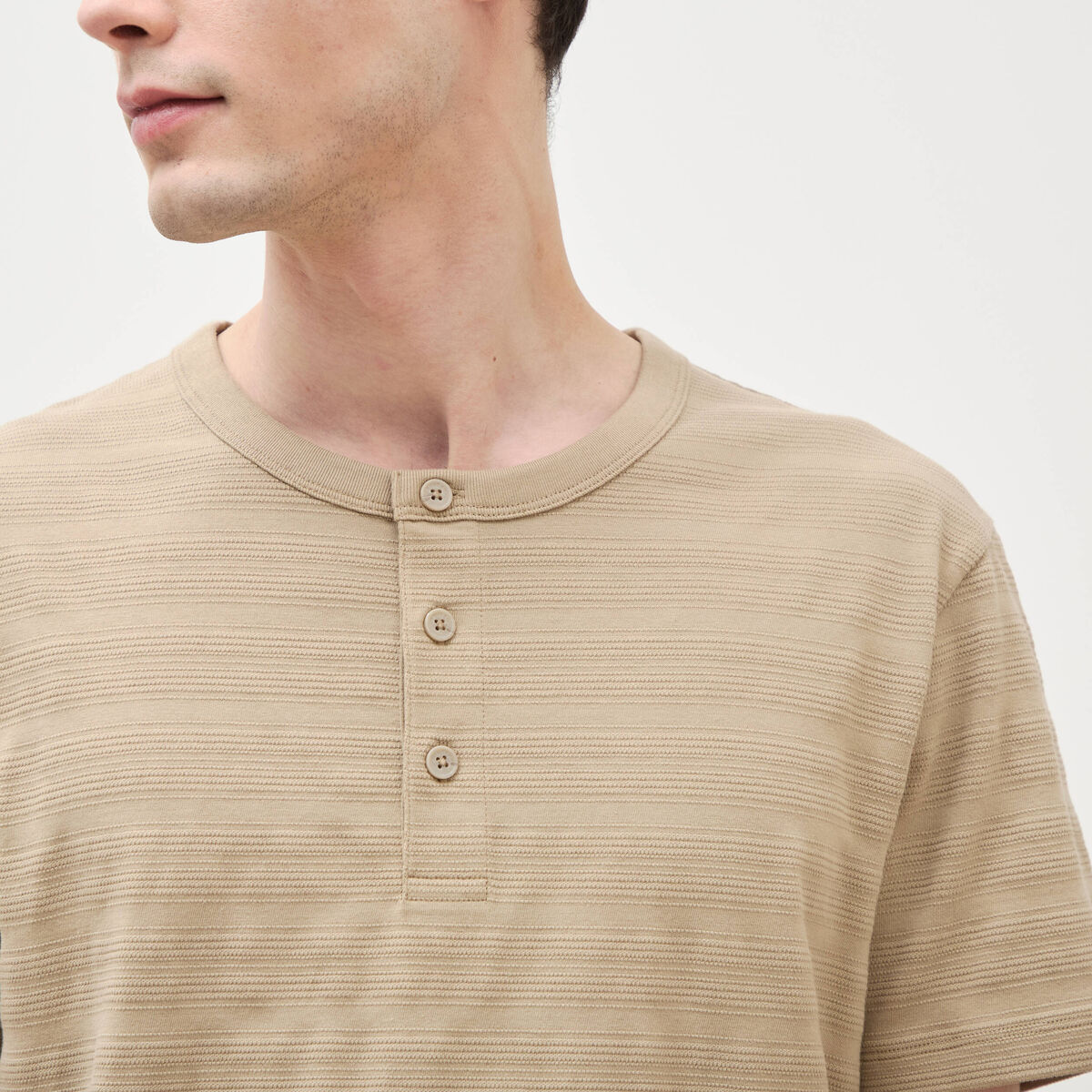 T-shirt en coton vert olive homme