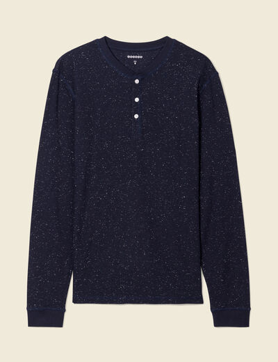T-shirt manches longues bleu marine homme