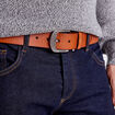 Ceinture en cuir marron homme