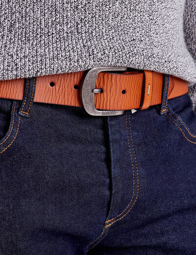 Ceinture en cuir marron homme