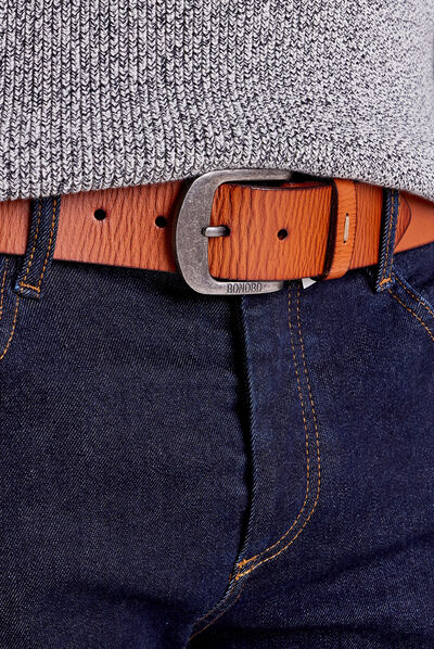 Ceinture en cuir marron homme