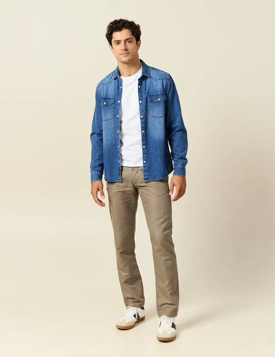 Pantalon chino sable homme