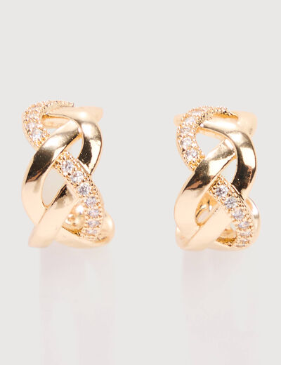 Boucles d'oreilles cr&eacute;oles couleur or femme