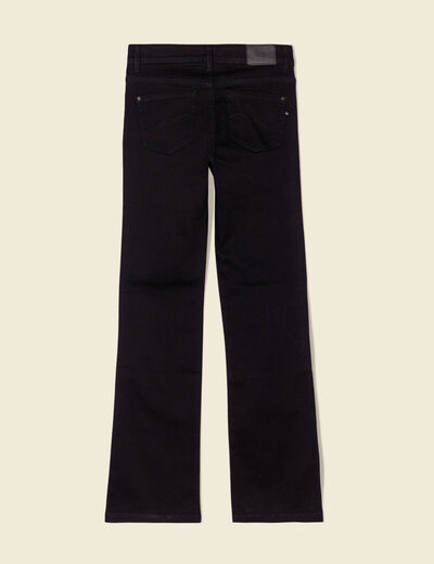 Jeans bootcut taille haute denim noir femme