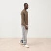 T-shirt manches longues taupe homme