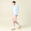 Bermuda droit rose pastel homme