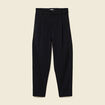 Pantalon slouchy taille haute 7/8&egrave;me noir femme