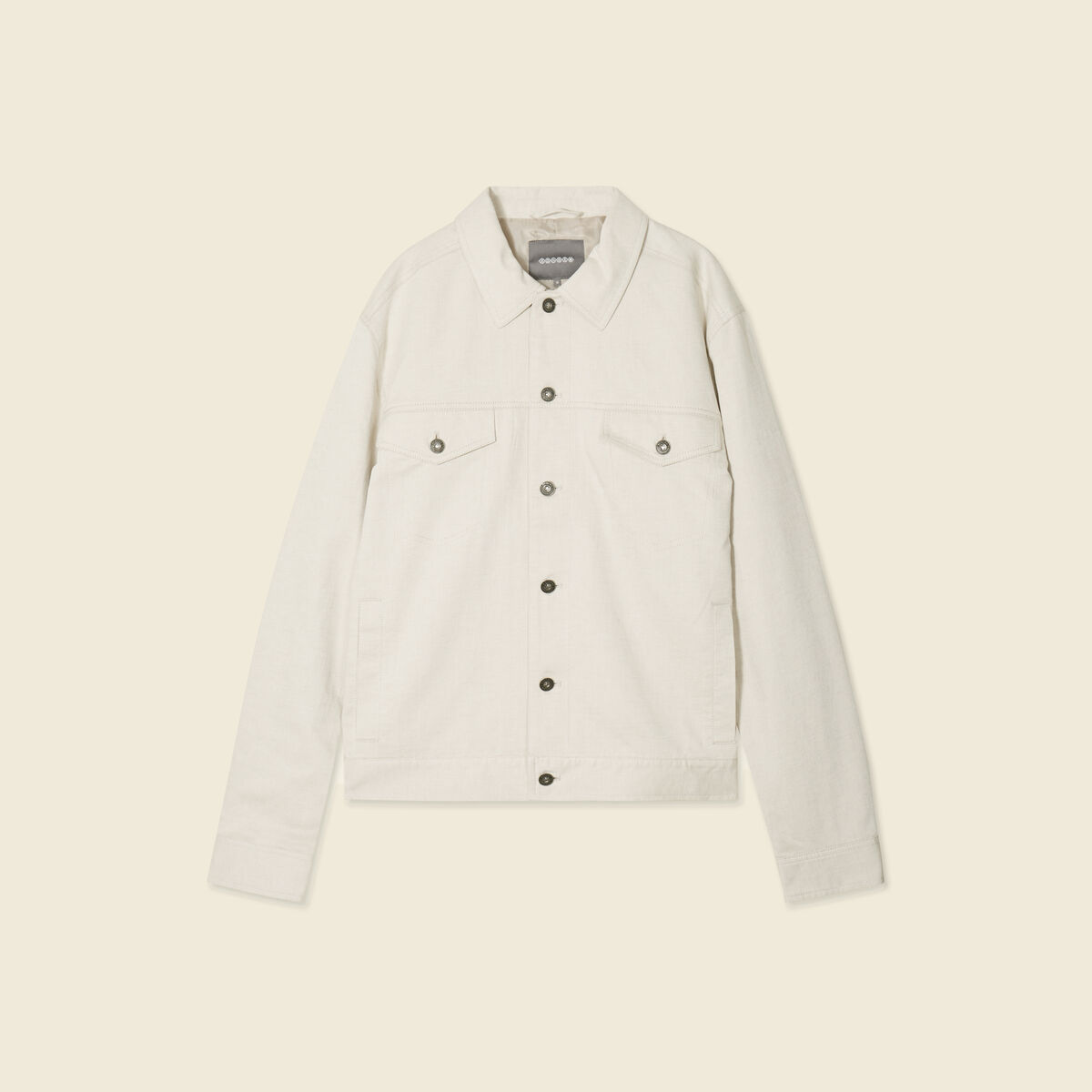 Veste boutonn&eacute;e sable homme