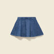 Mini-jupe en coton aspect jeans denim stone femme