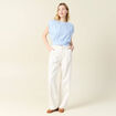 T-shirt manches courtes bleu femme