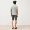 Polo cintr&eacute; en coton manches courtes vert clair homme
