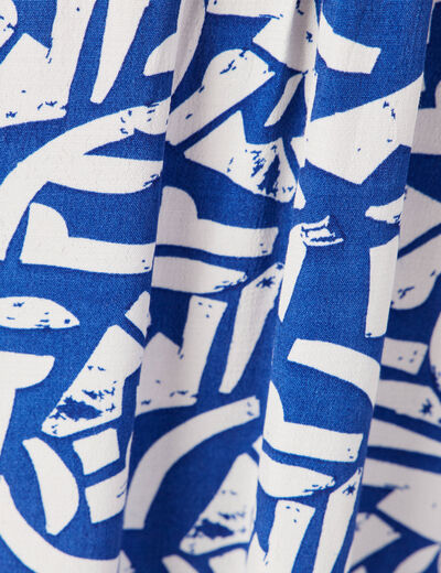Robe droite éco-responsable bleu femme