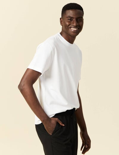T-shirt manches courtes blanc homme