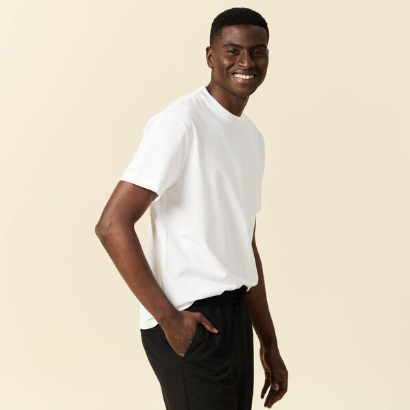 T-shirt manches courtes blanc homme