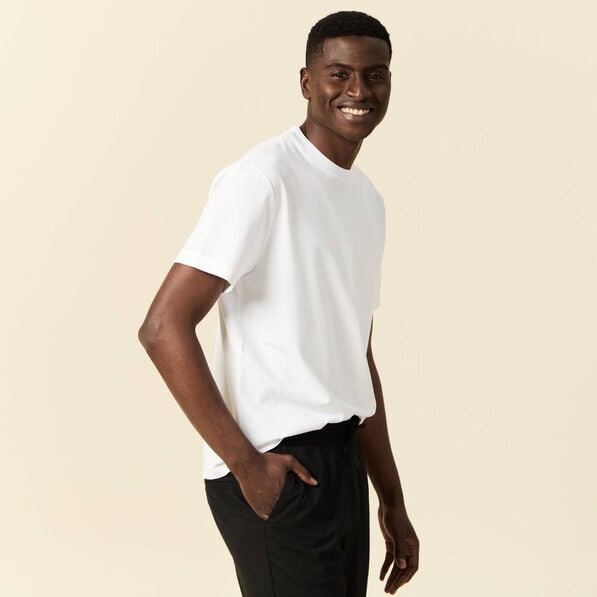 t shirt manches courtes blanc homme T-shirt manches courtes blanc homme