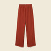 Pantalon loose avec ceinture marron cognac femme