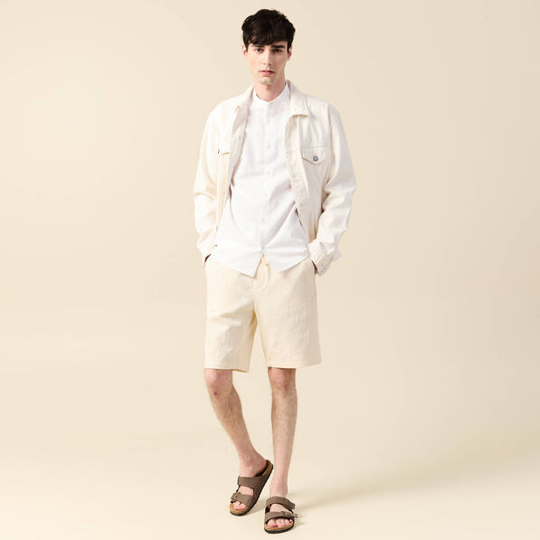 Chemise manches courtes blanc homme