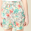 Short droite taille haute blanc femme