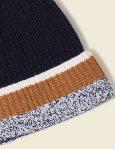 Bonnet fabriqu&eacute; en France bleu marine homme
