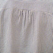 Chemise vichy droite manches longues bleu femme