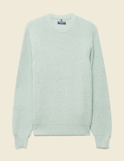 Pull manches longues vert pastel homme