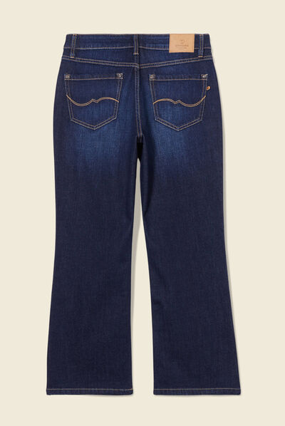 Jeans bootcut 7/8ème denim brut femme