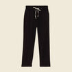 Pantalon droit à coulisse noir femme