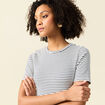 T-shirt manches courtes bleu femme