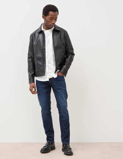Jeans slim 5 poches longueur 32 denim brut homme