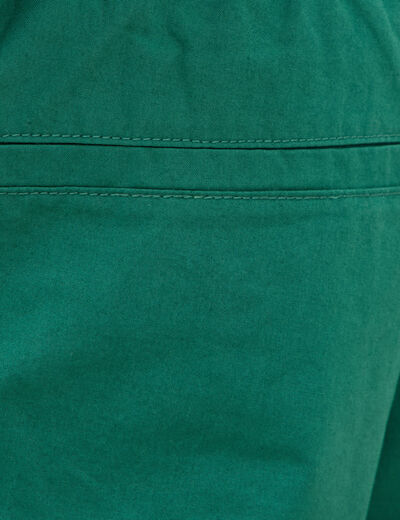 Bermuda en coton vert &eacute;meraude homme