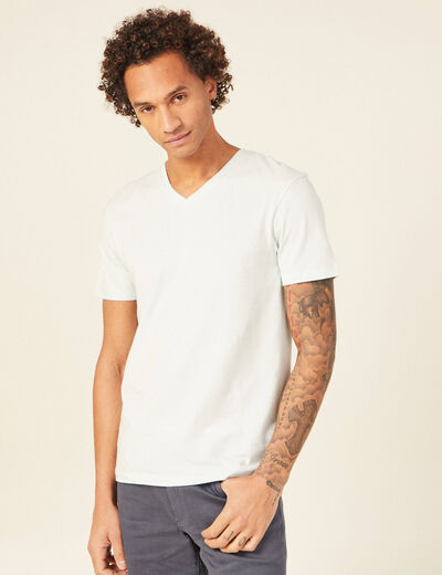 T-shirt manches courtes homme bleu ciel homme