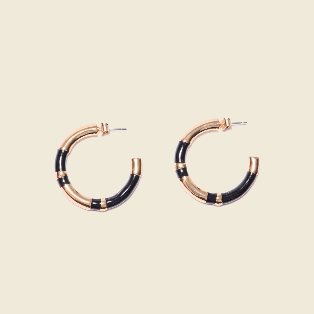 Boucles d'oreilles créoles noir femme