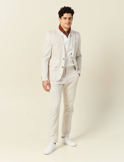 Veste blazer cintré sable homme