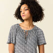 T-shirt manches courtes creme femme