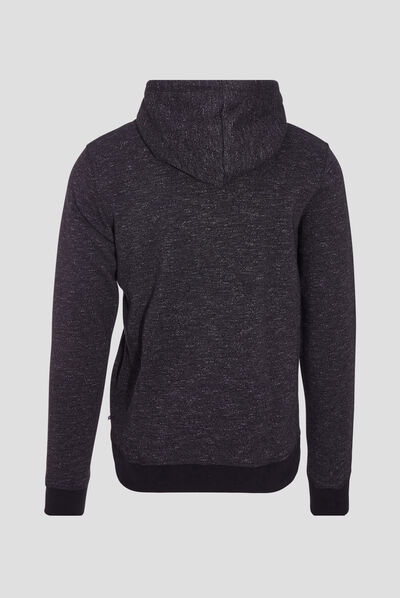 Gilet manches longues zippé noir homme