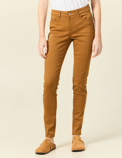 Pantalon Audrey - skinny push up marron femme