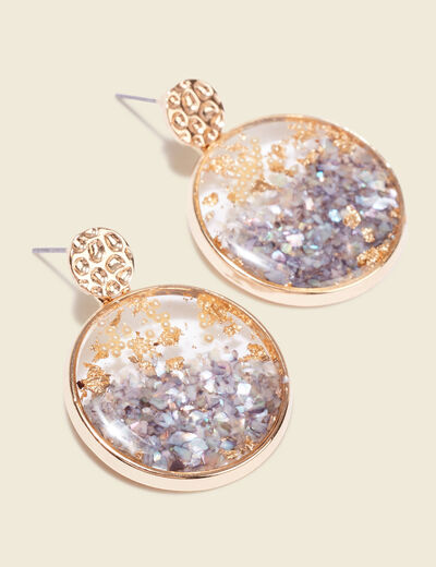 Boucles d'oreilles pendantes noir femme