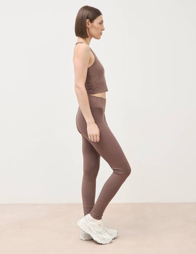 Leggings marron femme
