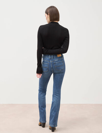Jeans bootcut taille haute denim stone femme