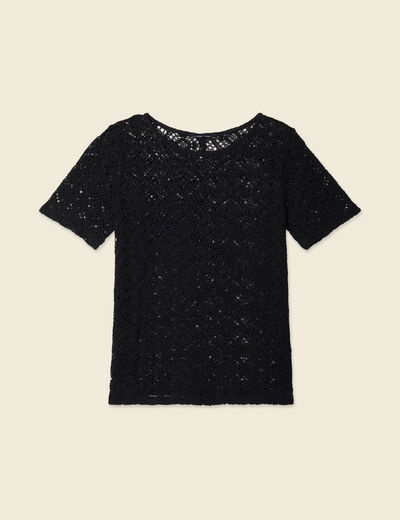 T-shirt manches courtes noir femme