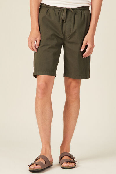 Bermuda droit velours gris foncé homme