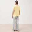 T-shirt manches courtes jaune pastel femme
