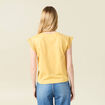 T-shirt manches courtes jaune moutarde femme