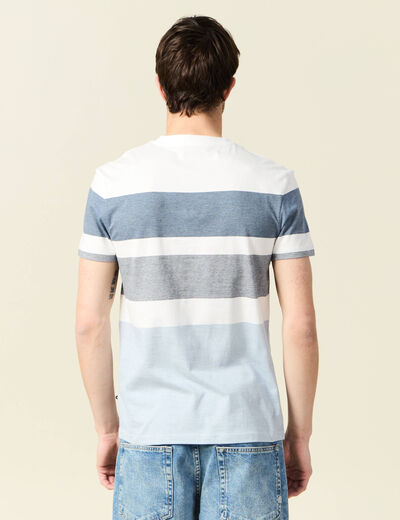 T-shirt manches courtes bleu gris homme