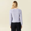 Gilet manches longues col rond bleu marine femme