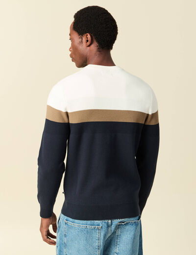 Pull manches longues ecru homme